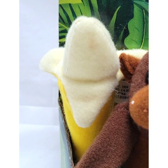 Disney The Lion King Vintage 1994 Jungle Monkey Finger Puppet With Banana NOS - Picture 2 of 7